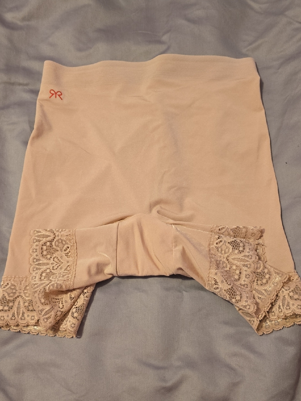 NWOT Ruby Ribbon Nude Lace-Trim High Waist‎ Lace Trim Boy Short